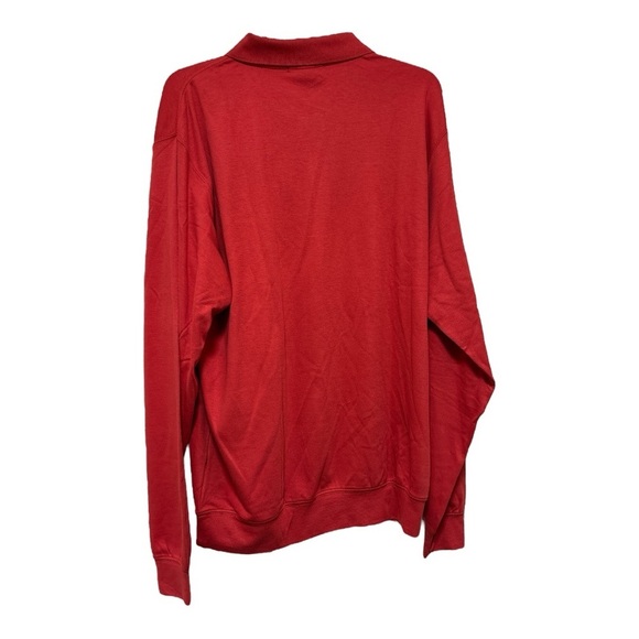Lands' End Men's Red Long Sleeve Polo Shirt Size Large - Picture 2 of 2